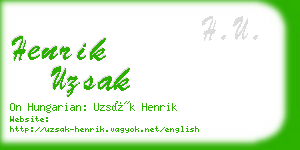 henrik uzsak business card